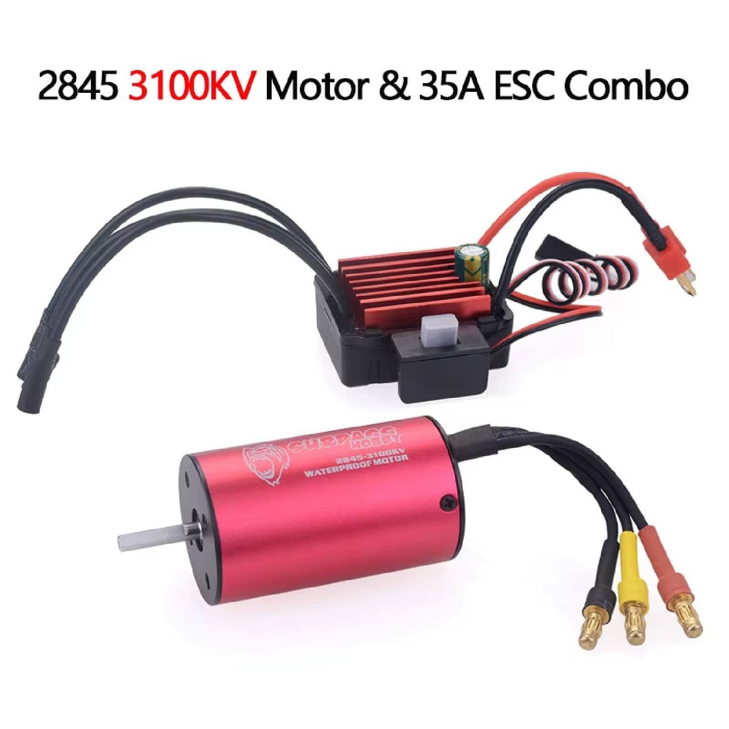 SURPASS HOBBY 1/12 RC Motor & 35A ESC Combo 2845 2600KV 3100KV 3800KV 4000KV For Traxxas HSP 1/12 RC Drift Racing Off-Road Car Truck