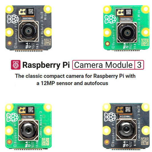 RPI Raspberry Pi Camera Module 3 with 75°/ 120° 12mp Sony IMX708 image sensor - REES52