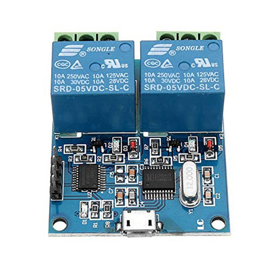 LCUS-2 USB Relay Module 2 Dual Channel USB Relay Module Dual Channel USB Relay For Intelligent Applications And Boost Productivity With The LCUS-2 USB Relay - RS2549