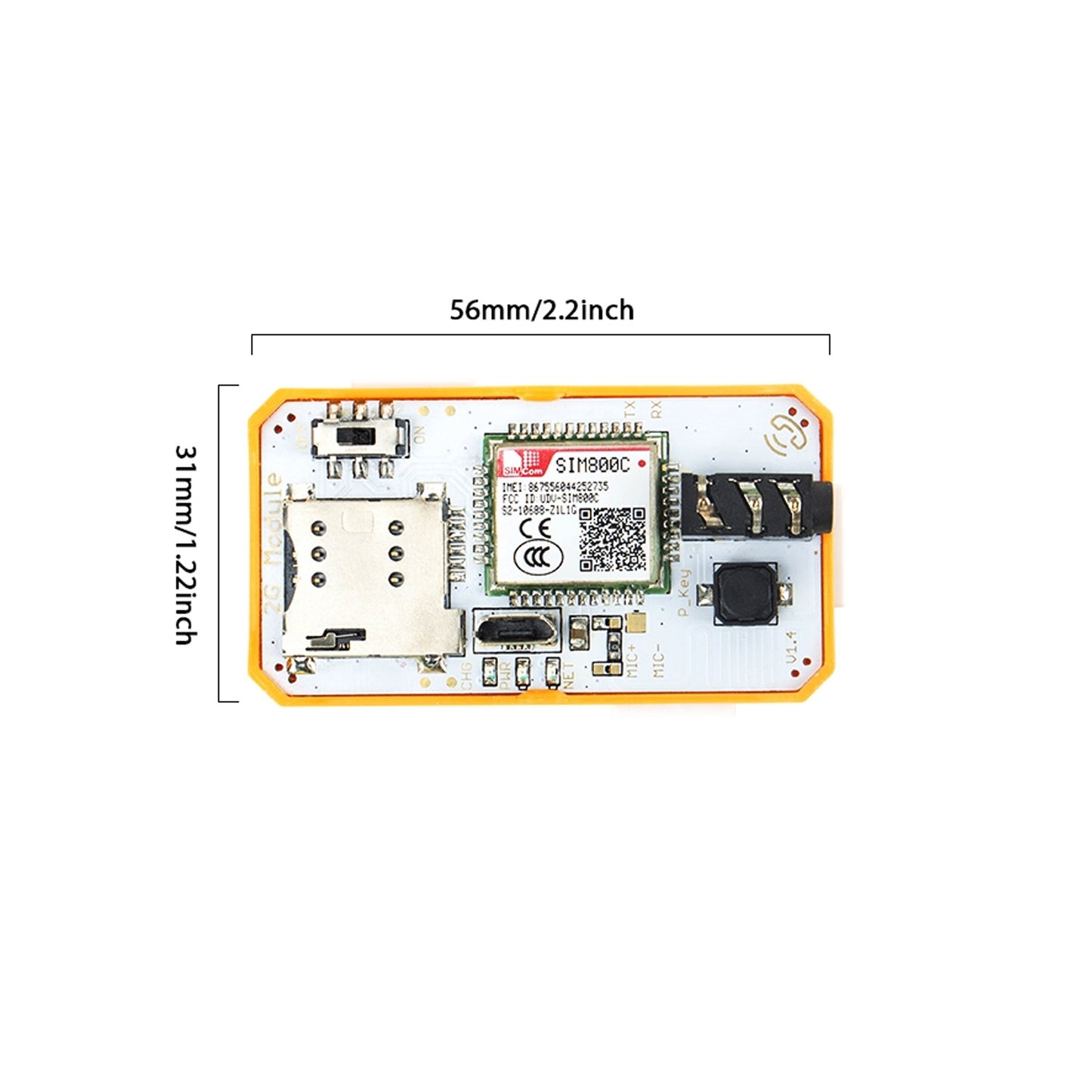 ELECROW-Crowbits-2G GSM Module GSM/GPRS Module Crowbits Cellular Module Wireless Communication Module Remote Sensing Module 2G IoT Module For Home Automation - RS7155