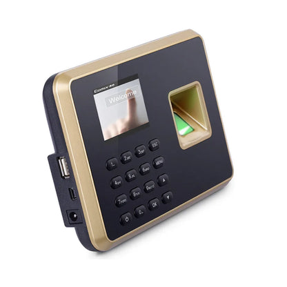 Fingerprint Time Attendance Machine 100-240V Fingerprint Time Recorder Improve Efficiency With Our Fingerprint Time Recorder For Your Company - Black Gold - RS6830