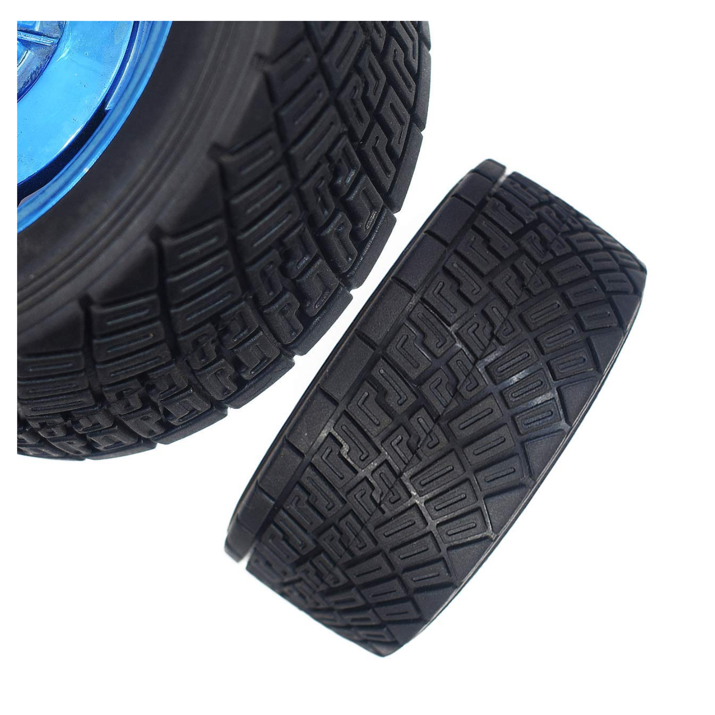 35mm Wide Rubber Surface Wheel - Blue