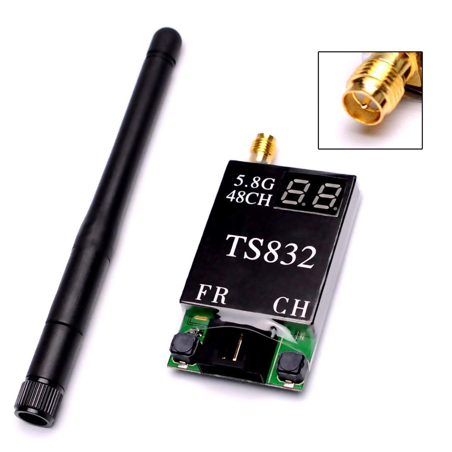 TS832 48CH 5.8G 600mW Wireless AV Transmitter 48CH 5.8G Audio/Video FPV Transmitter High-Power 48CH 5.8G FPV Transmitter With 600mW Output For Long-Range Flight - RS3649