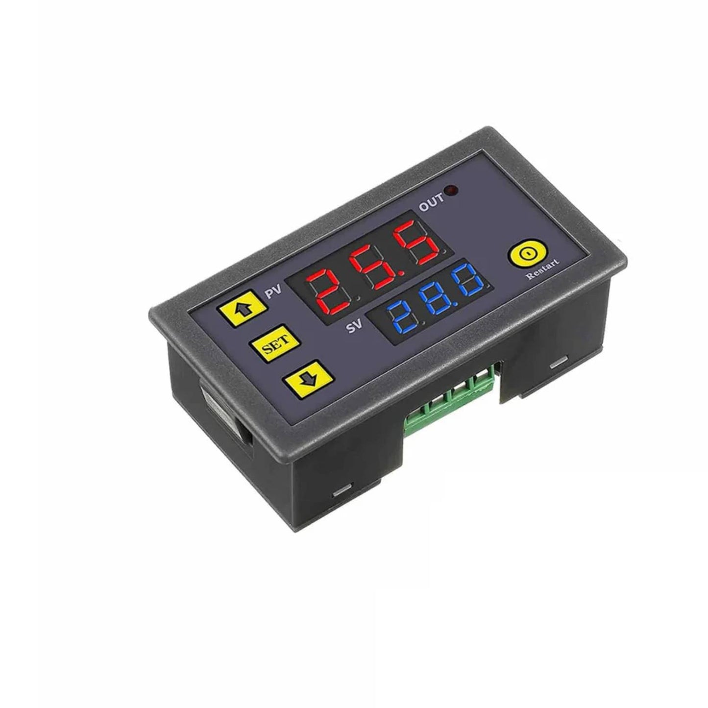 W3230 Digital Temperature Controller Thermostat Switch DC12V Digital Temperature Controller Microcomputer Temperature Controller Digital Timer DC Digital Thermostat Switch Sensor Monitoring Meter with Dual LED Display- RS3174