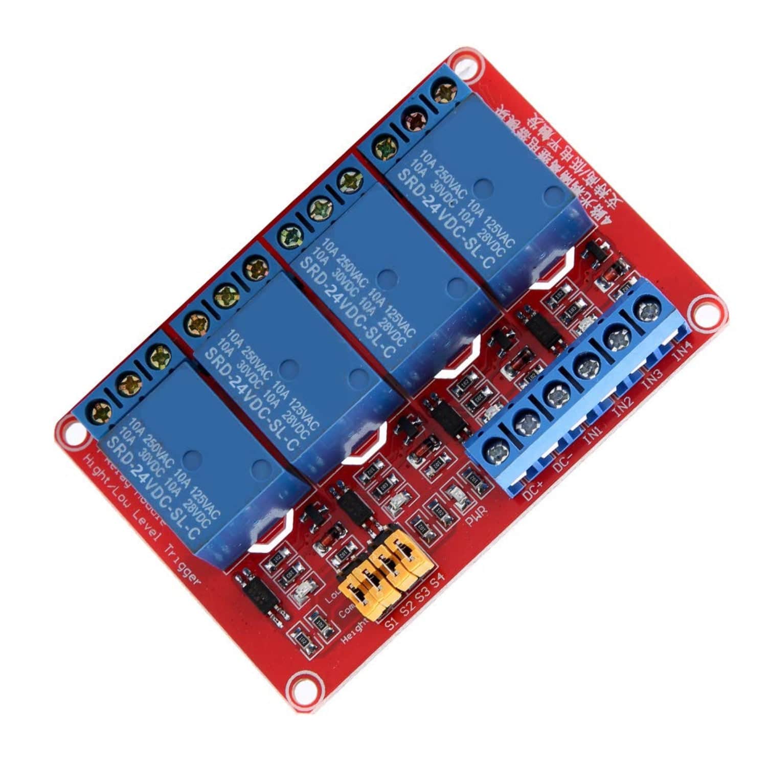 24V 4 Channel Relay Module Trigger With Isolated – REES52