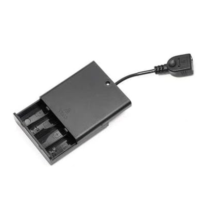 4 AA Battery Holder USB Plug Switch Cover
