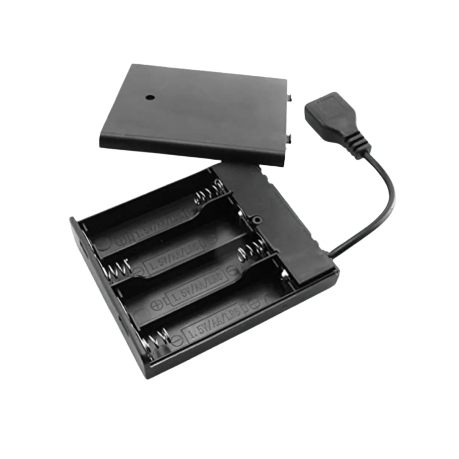 4xAA Battery Box to USB with On/Off Switch