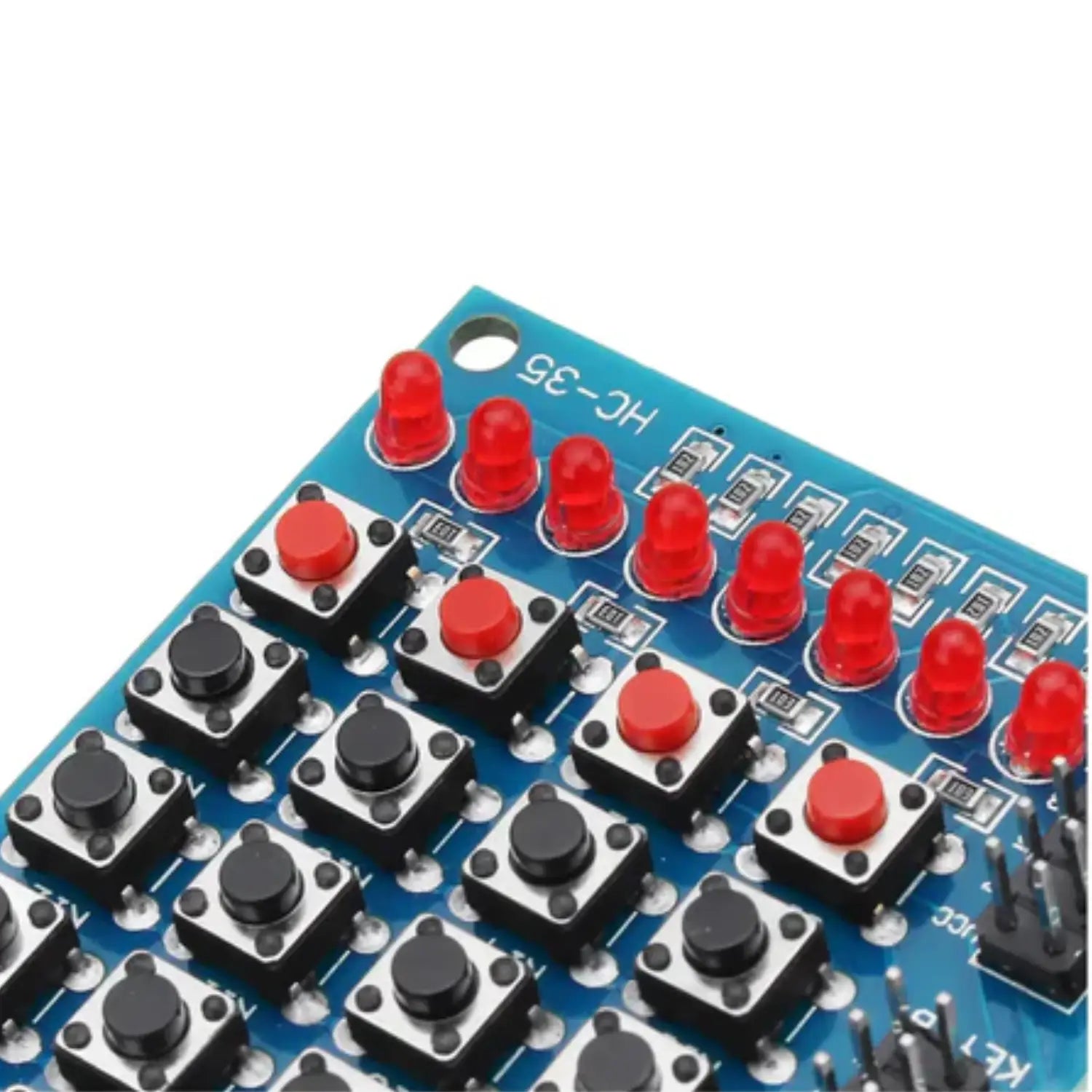 Buy 4x4 Push Button Switch with 8 LEDs, 16-Key Switch Matrix keypad ...