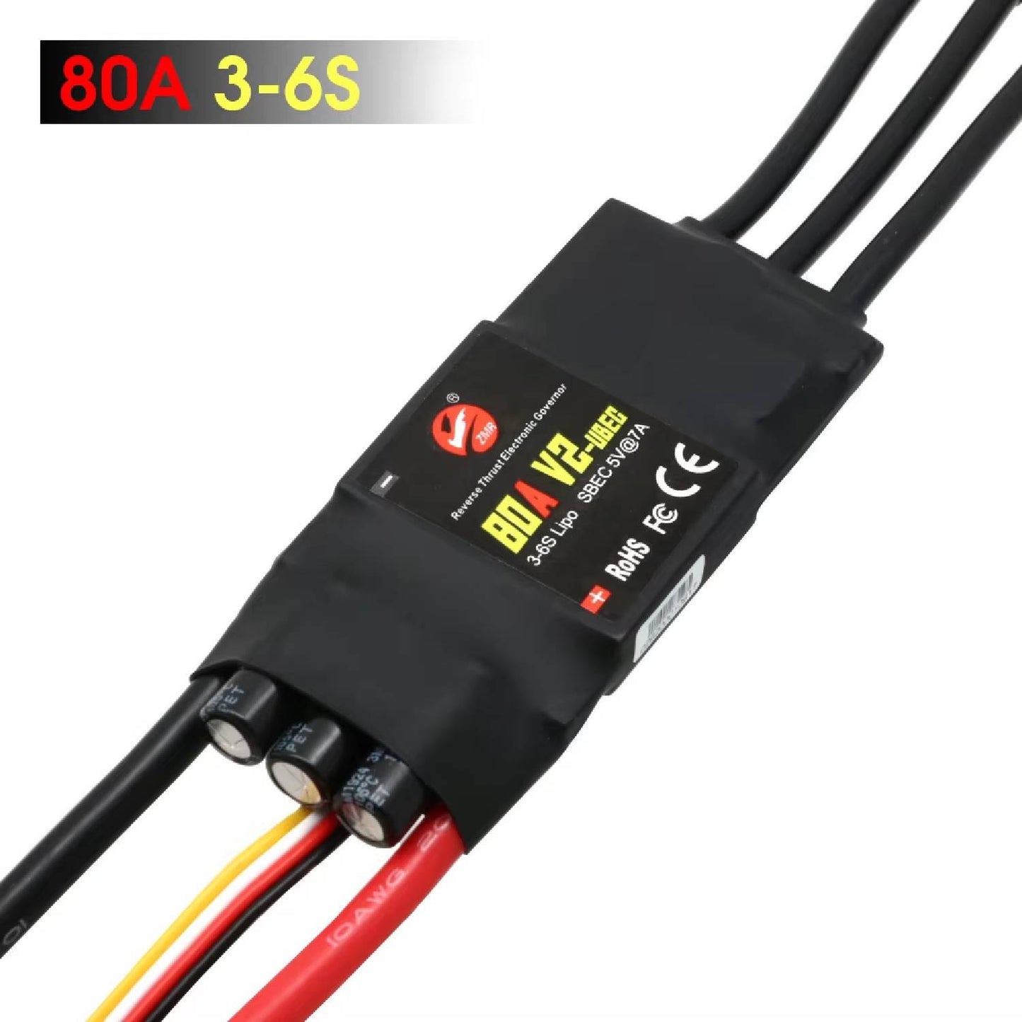 ZMR Brushless ESC 40A 50A 80A 100A V2 - 2-4S With BEC/UBEC For Quadcopters & Helicopters Drone Speed Controller RC Quadcopters And Helicopters