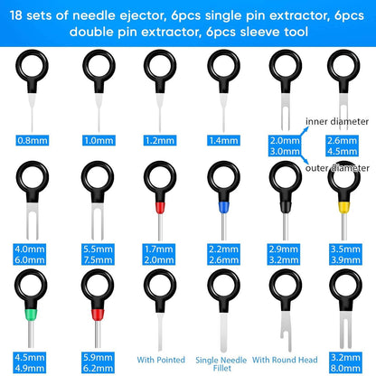 82-Piece Terminal Removal Tool Kit Pin Removal Tool Set Electrical Connector Pin Removal Tool Set Wire Terminal Release Tool For Automotive Car Household Devices - RS6193