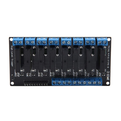 8 Channel 12V Solid State Relay Module 12V DC Control Low-Level Relay Module With Resistive Fuse and 12V Control High-Performance SSR Module For DC Control - RS3893