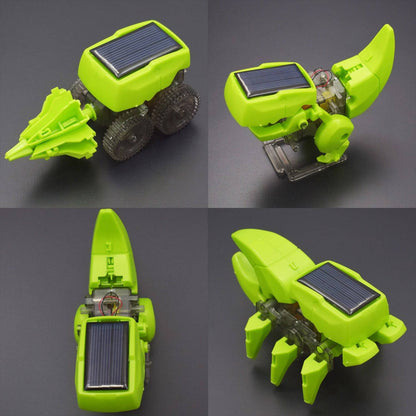 4 in 1 DIY Educational Solar Powered Robot Kit for Children Dinosaur Insect Creative Electric Toy Gift - RS1305 - REES52