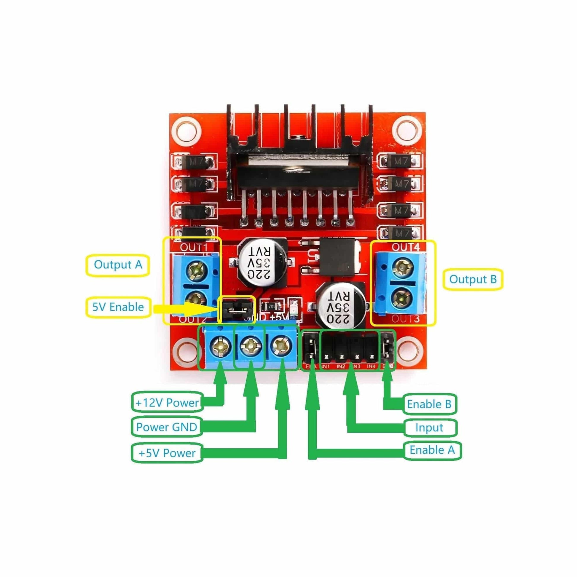 L298N Motor Driver L298N 2A Based Motor Driver Module L298 2A Dual ...