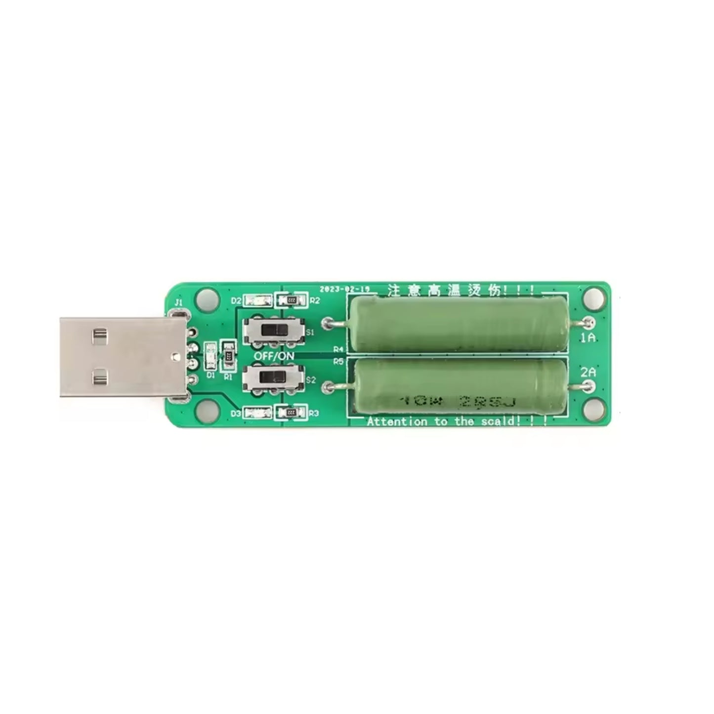 USB Mini Discharge Load Resistor 2A/1A USB Mini Discharge Load USB Mini Discharge Load Resistor 2A/1A With Switch 1A Green led, 2A Red led Integrated Circuits - AA181