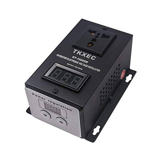 AC 220V 10000W SCR Electronic Voltage Regulator 10kW SCR Industrial Grade Dimmer With Thermostat Speed Adjustment With 220V Voltage Regulator For Industrial Motors - RS2558