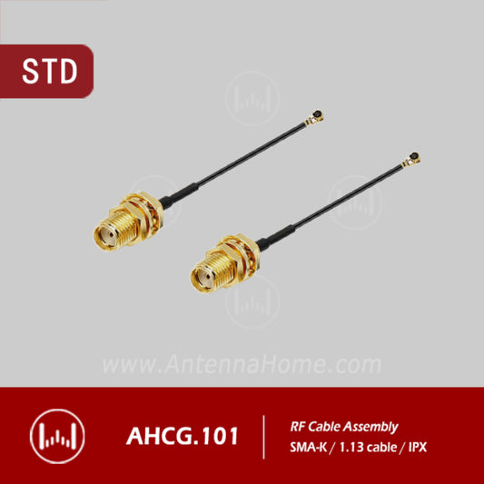 AntennaHome AHCG.101 L120 1.13m Cable Assembly High-Performance 1.13 Meter RF Cable Assembly With SMA-IPX and DIP Connectors For Signal Transmission - RS7357