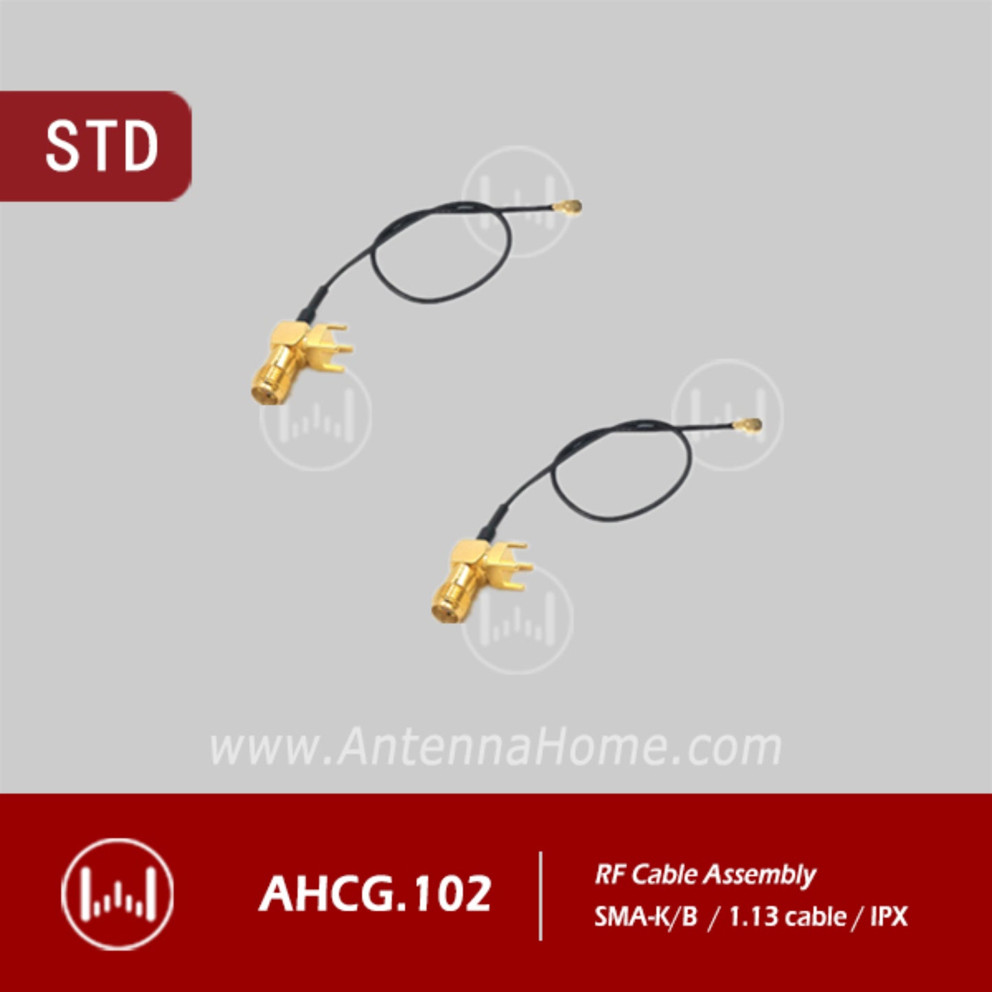 AntennaHome AHCG.102 L120 1.13m Cable L120 1.13m SMA-K/B Male to IPX Female Cable Assembly - RS7358