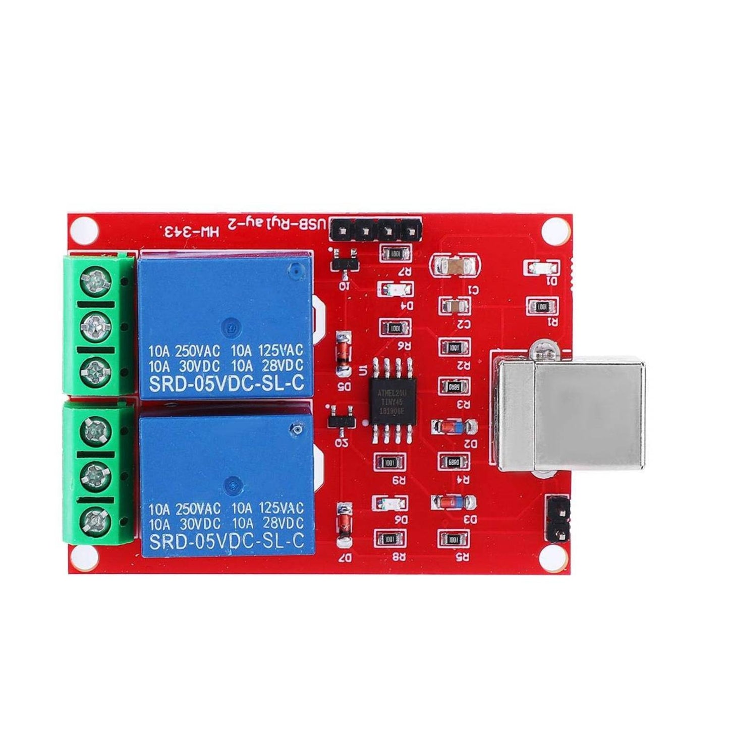 USB 2-Channel Relay Module Driverless PC Control Relay Module PC Intelligent 5V Relay Module For Home Industrial And Automation- RS1919