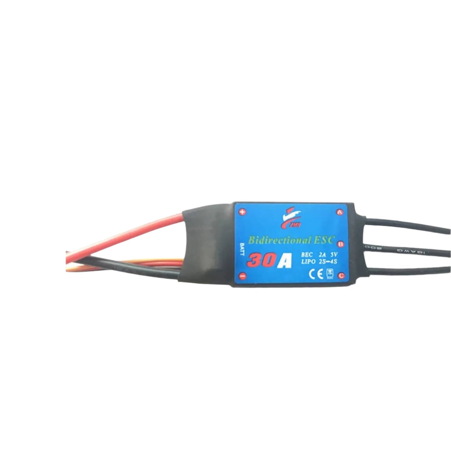 30A Bidirectional Brushless ESC 2-4S UBEC 5V 2A Electric Speed Controller For Remote Control Car Pneumatic Underwater High Current Bidirectional UBEC For 2-4S Lipo Batteries in RC Helicopters For FPV Drones and Racing Quadcopters - RS7317