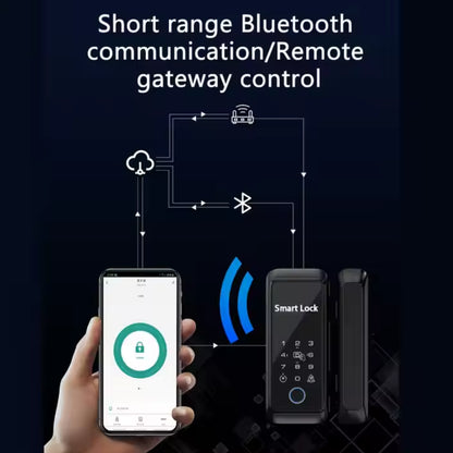 C2-TUYA Smart Lock 5-in-1 Keyless Entry with Fingerprint, RFID Card, Tuya App, Bluetooth, and Passcode For Secure Digital Door Lock