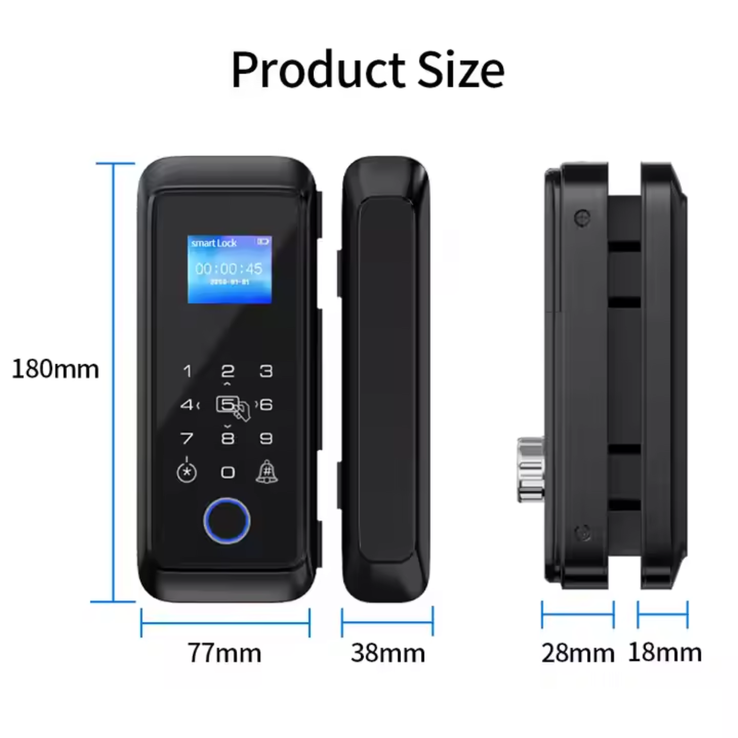 Bluetooth smart lock with app and card access for office