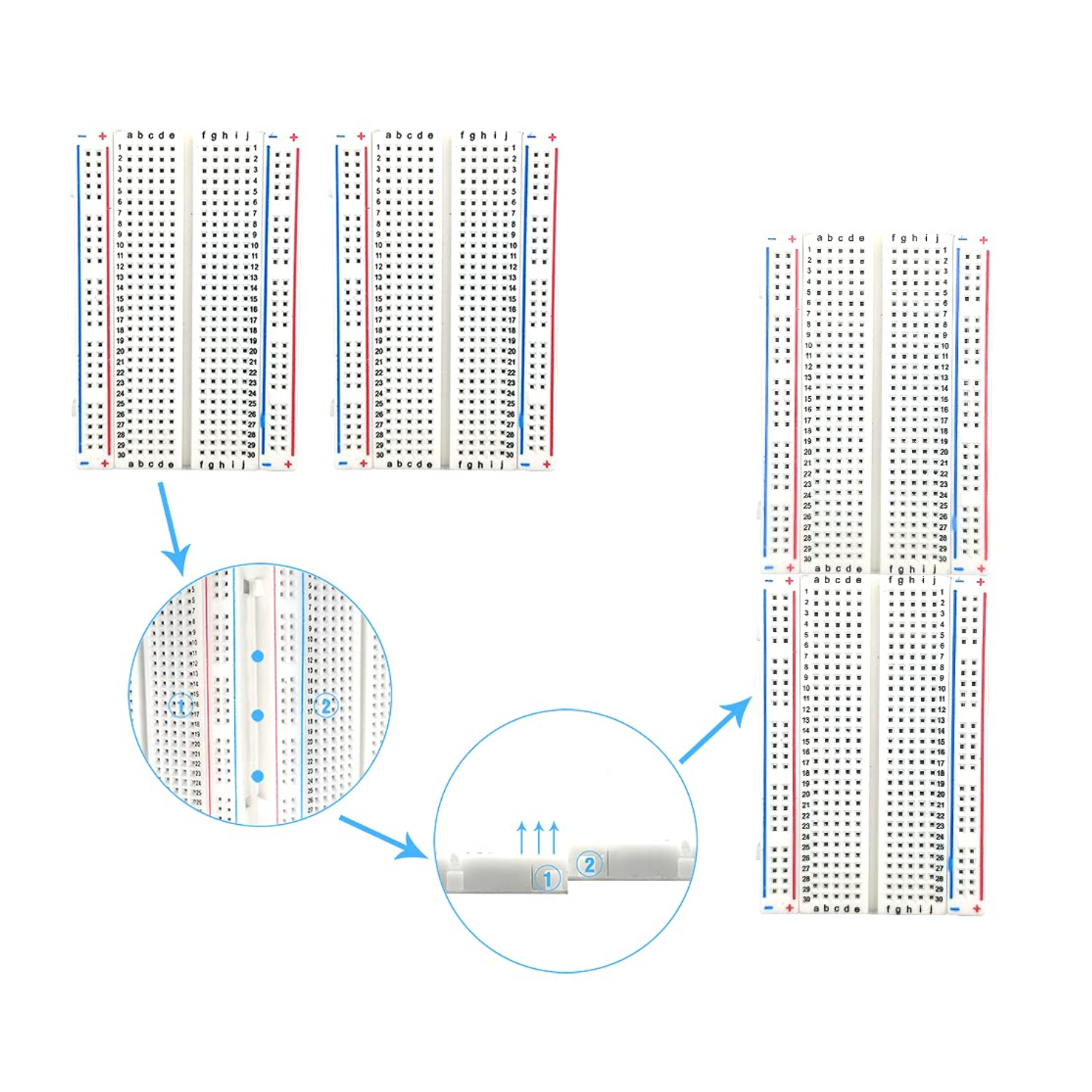 400 point breadboard for electronics projects