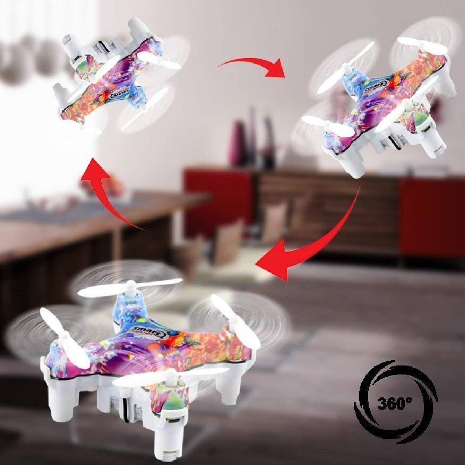 CX-10D Mini Drone Newest Cheerson CX-10D RC Mini Nano Drone 2.4G 6-axis High Hold Mode LED RC Quadcopter RTF with Transmitter - RS217