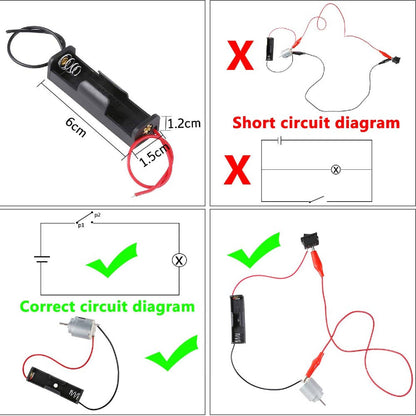 DIY Electric Circuit Set 2-in-1 Electric Circuit Motor Kit DIY Electric Circuit Learning Kit For Educational Activities - RS6176