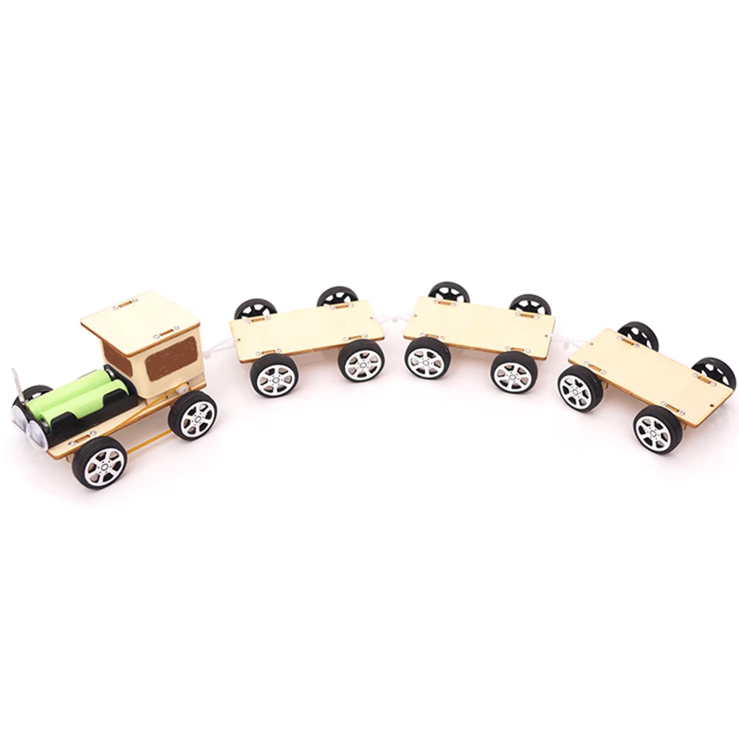 DIY Wooden Small Train Toy Kit DIY Assembled Model Electric Train Science Discovery STEM Education Physics Experiment Kit For Children Gifts  - RS6459