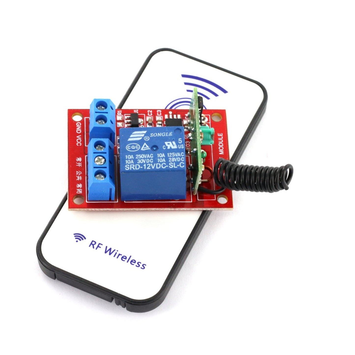 12V 1-Channel RF Wireless Relay Module With Remote Control DIY 12V RF Channel Relay Module 12V RF Wireless Relay Module For Home Automation - RS2875