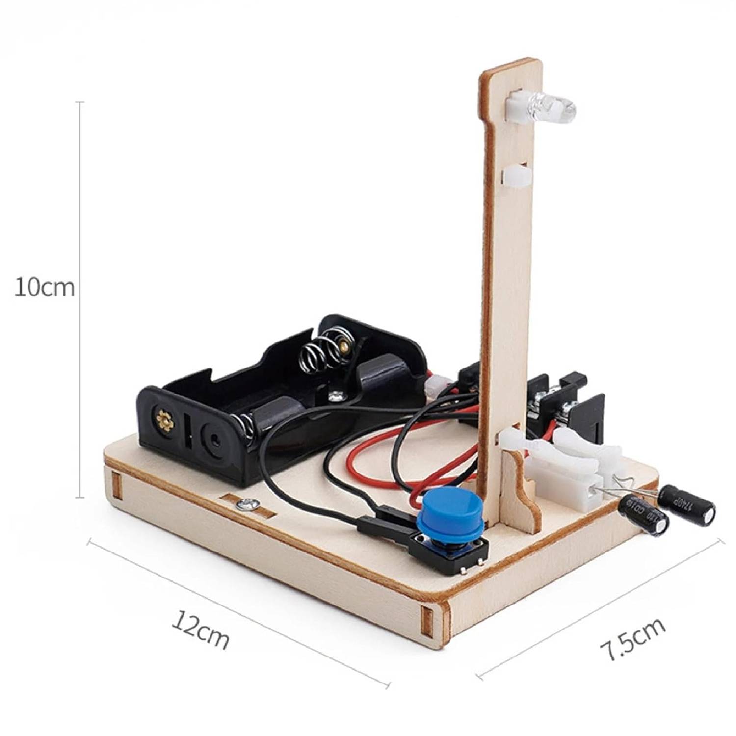 Wooden Light Delay STEM Kit DIY Wooden LED Light Kit Wooden Gizmo Delay Light Kit Build Your Own Educational Light Delay Toy Spark Curiosity And Hands-on Learning - RS6440