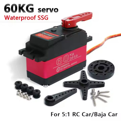 DSServo DS5160SSG 60kg Waterproof Digital Servo 180°,  270° (Optional) Degree Rotation 8.4V High Voltage Metal Gear Servo  High Torque RC Servo Perfect  For 1/5 Scale RC Cars and Trucks