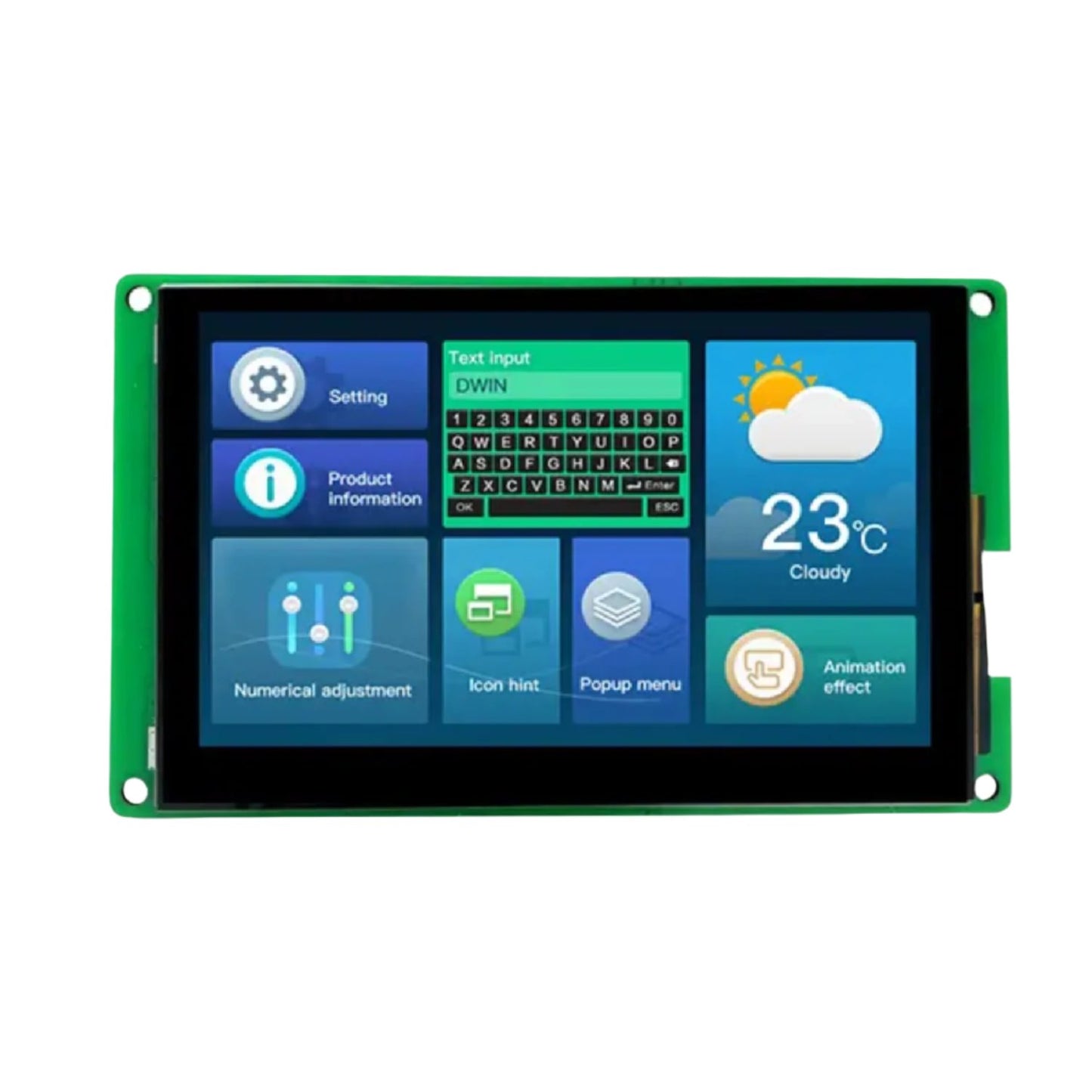 DWIN DMG80480T043_09WN 4.3" HMI LCD Display 480x800 Resolution Touchscreen With UART Interface 4.3" Touchscreen LCM With UART Interface For Embedded Systems - RS6991