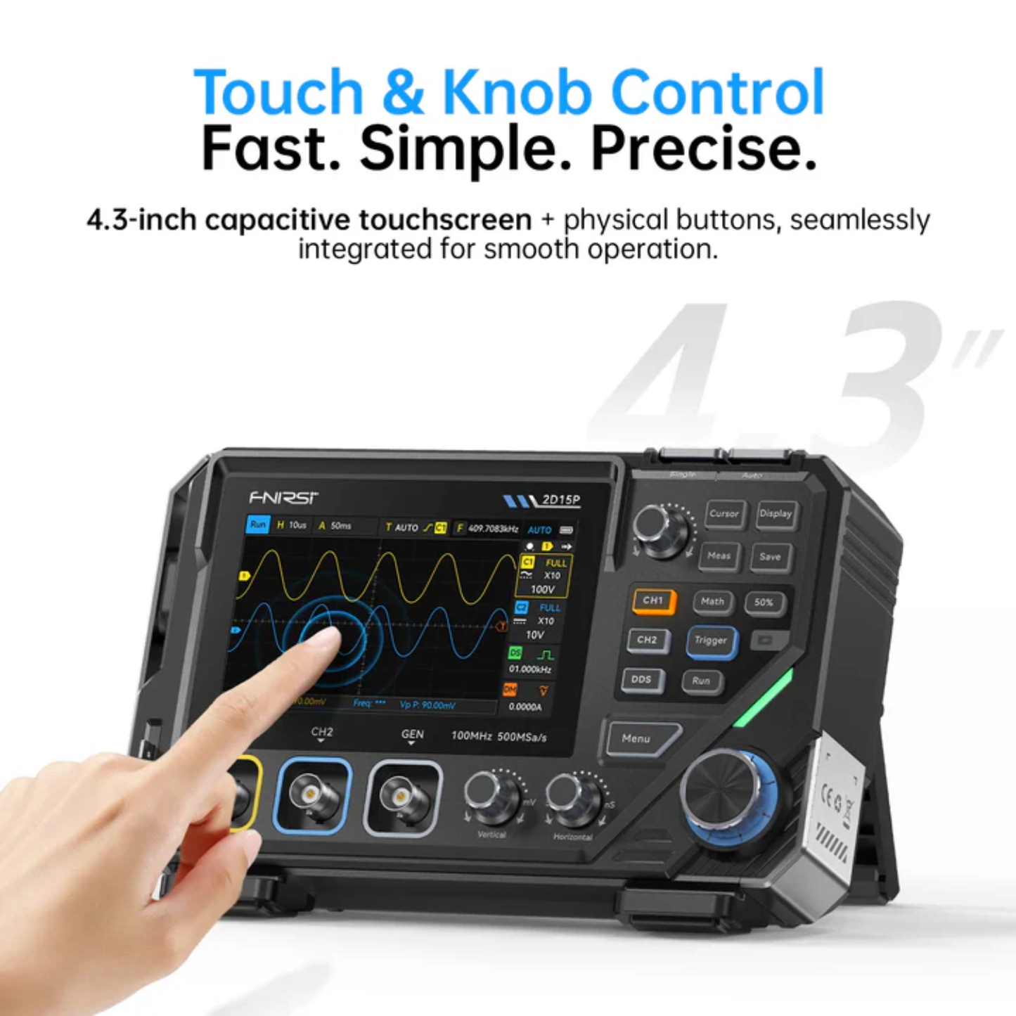 FNIRSI 2D15P 500MSa/s True RMS Multimeter Signal Generator