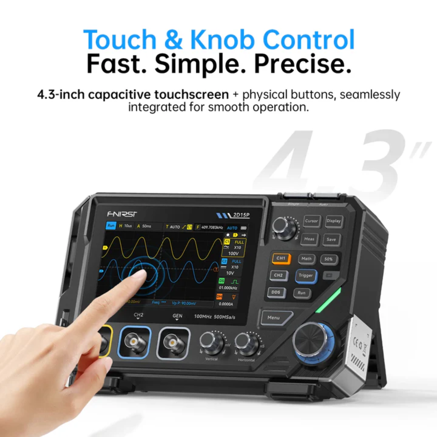 FNIRSI 2D15P 500MSa/s True RMS Multimeter Signal Generator
