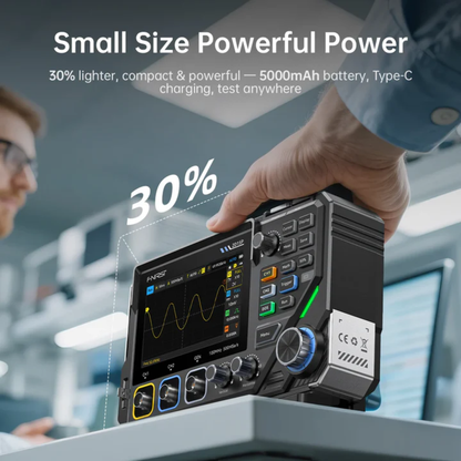 Touchscreen Portable Oscilloscope for Electronics Hobbyists