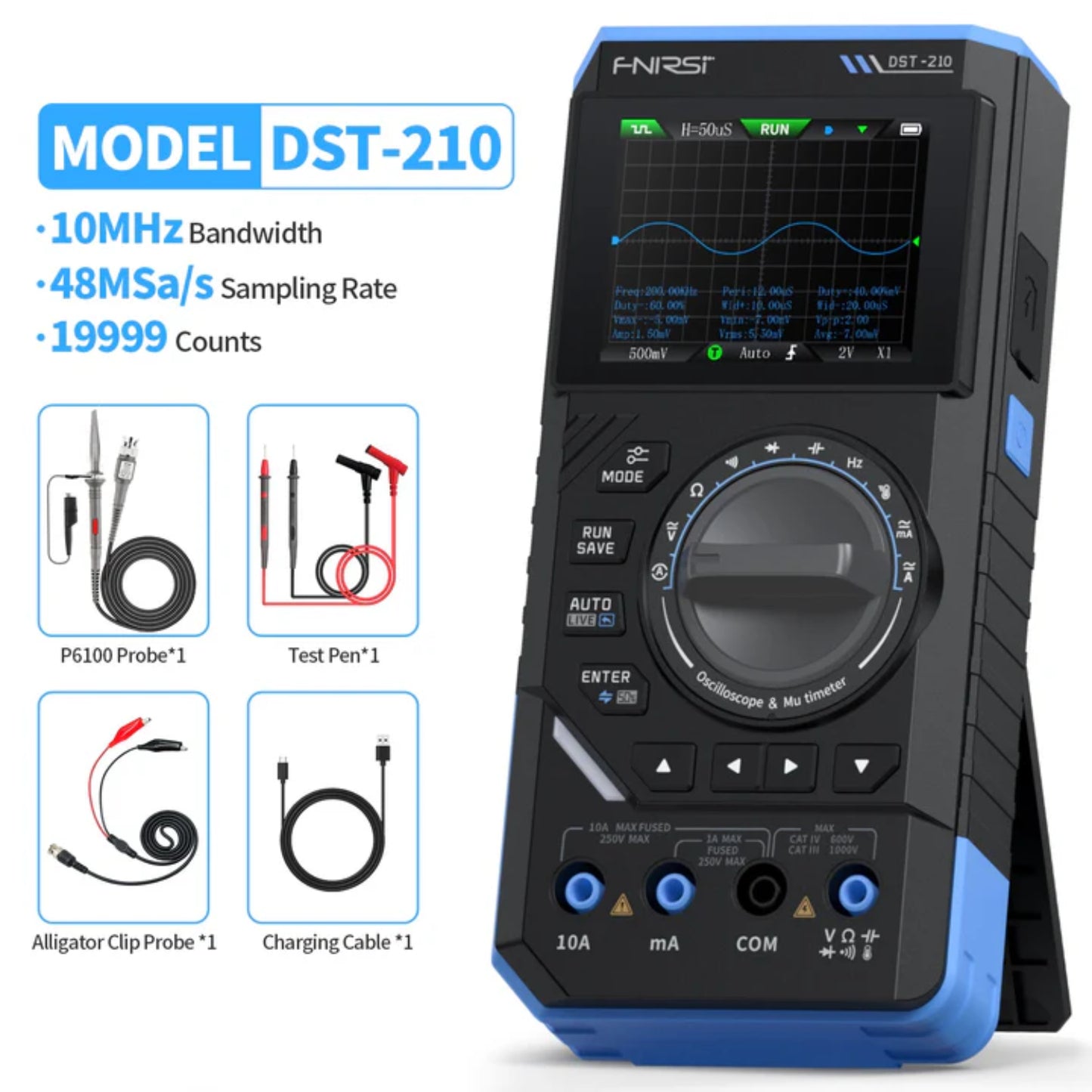True RMS Multimeter & Signal Generator (10MHz/48MSa/s)