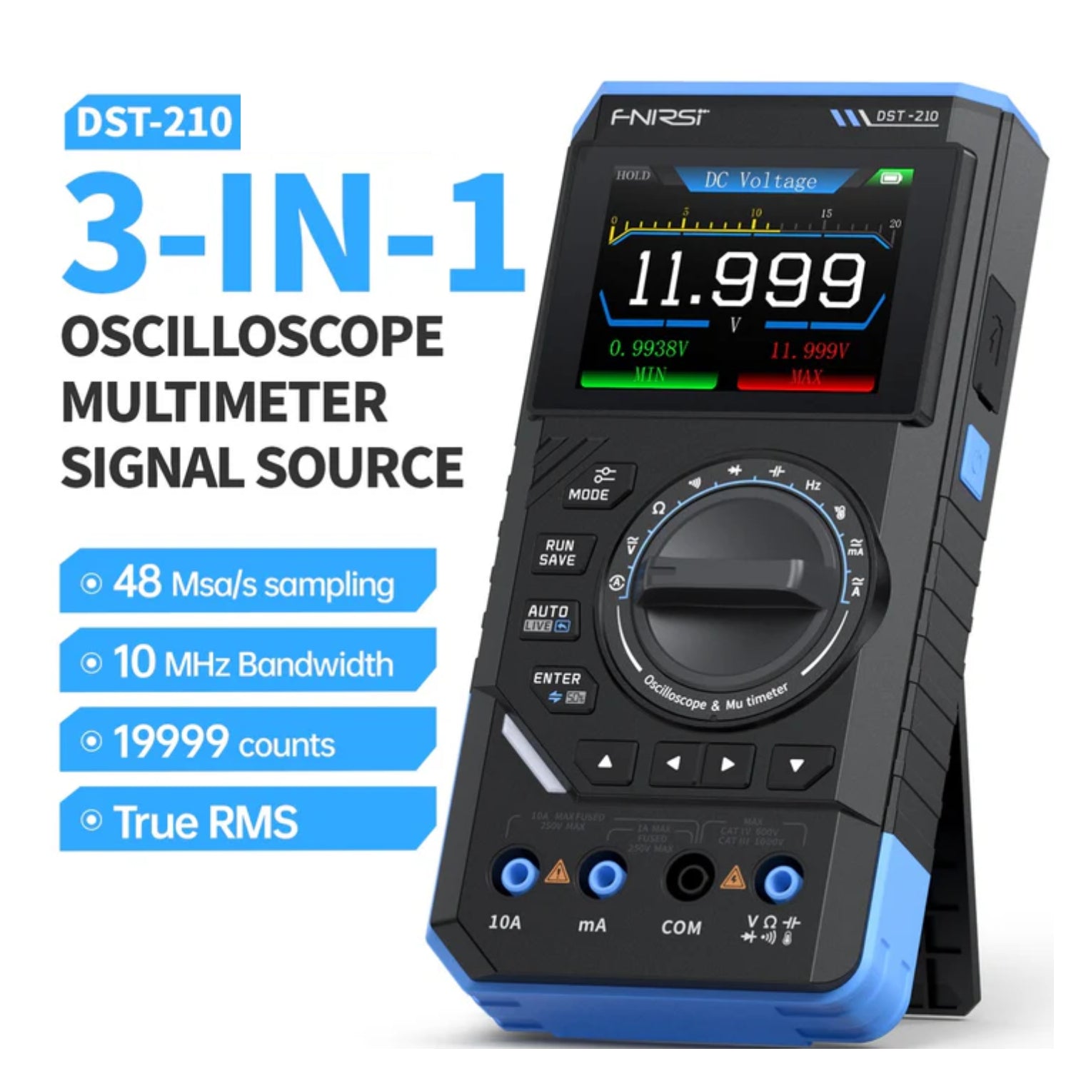 Portable FNIRSI DST-210 Oscilloscope & Multimeter