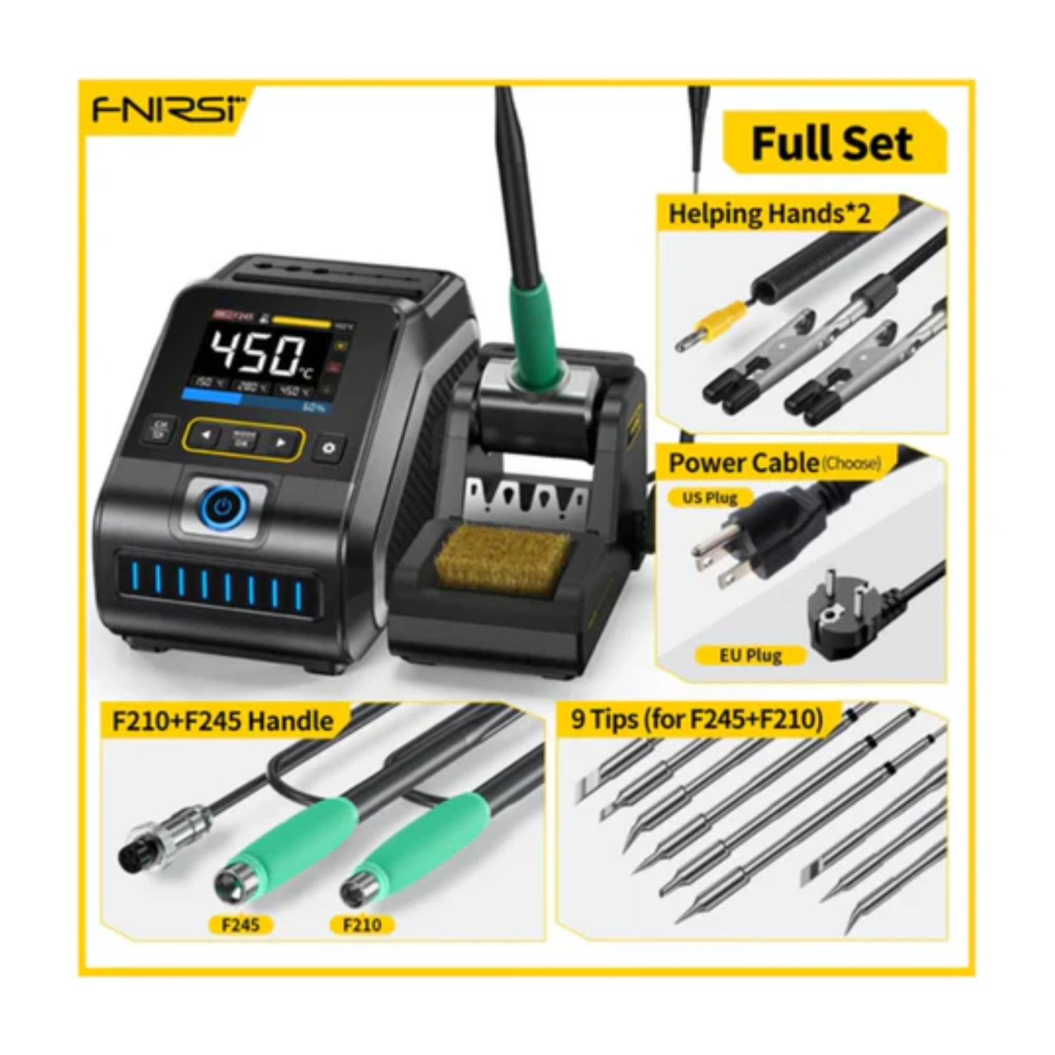 FNIRSI® DWS-200 200W Soldering Iron Station - Full Kit – REES52