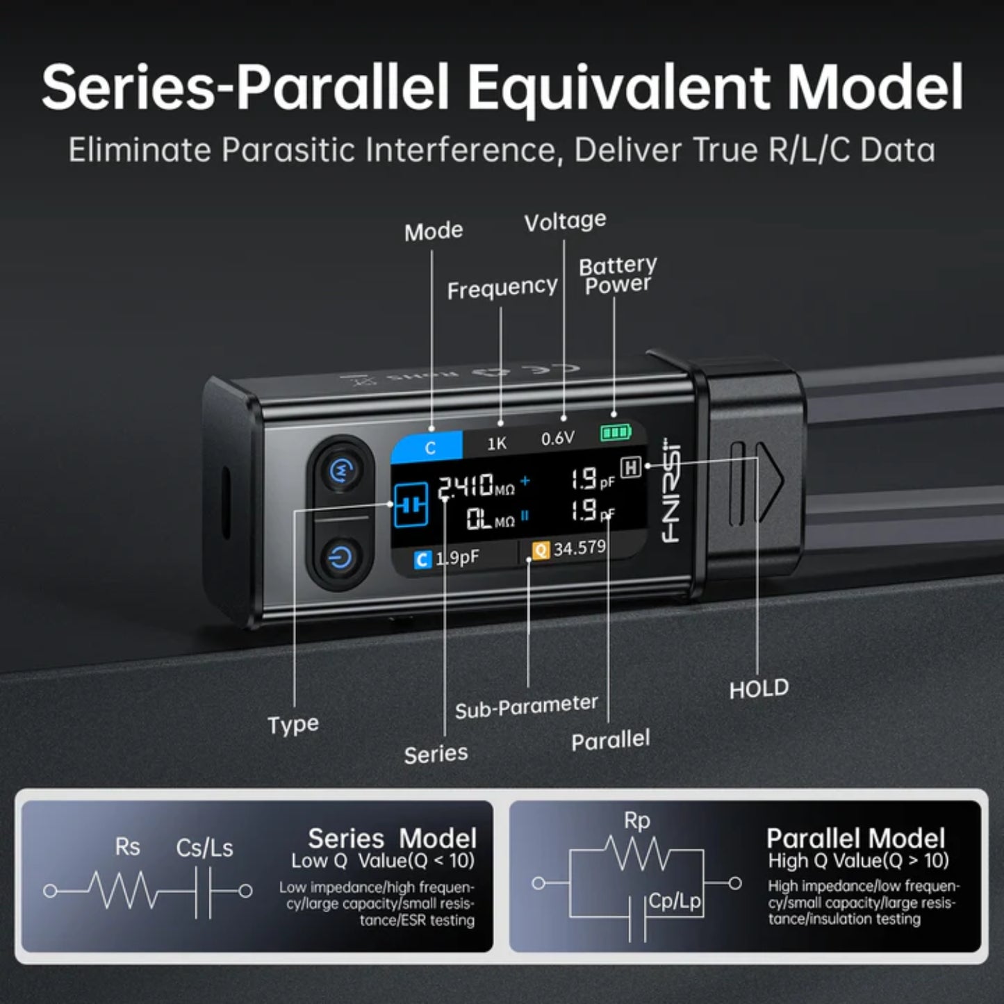 Automatic RLC component tester for PCB repair