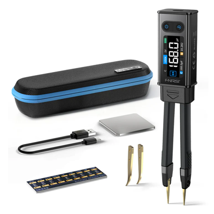 FNIRSI LCR-ST2 100kHz Digital LCR ESR Meter (Standard) 2-in-1 Smart Tweezer Bridge Automatic Component Tester & High Precision Diagnostic Tool - RS8962