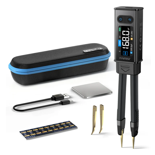 FNIRSI LCR-ST2 100kHz Digital LCR ESR Meter (Standard) 2-in-1 Smart Tweezer Bridge Automatic Component Tester & High Precision Diagnostic Tool - RS8962