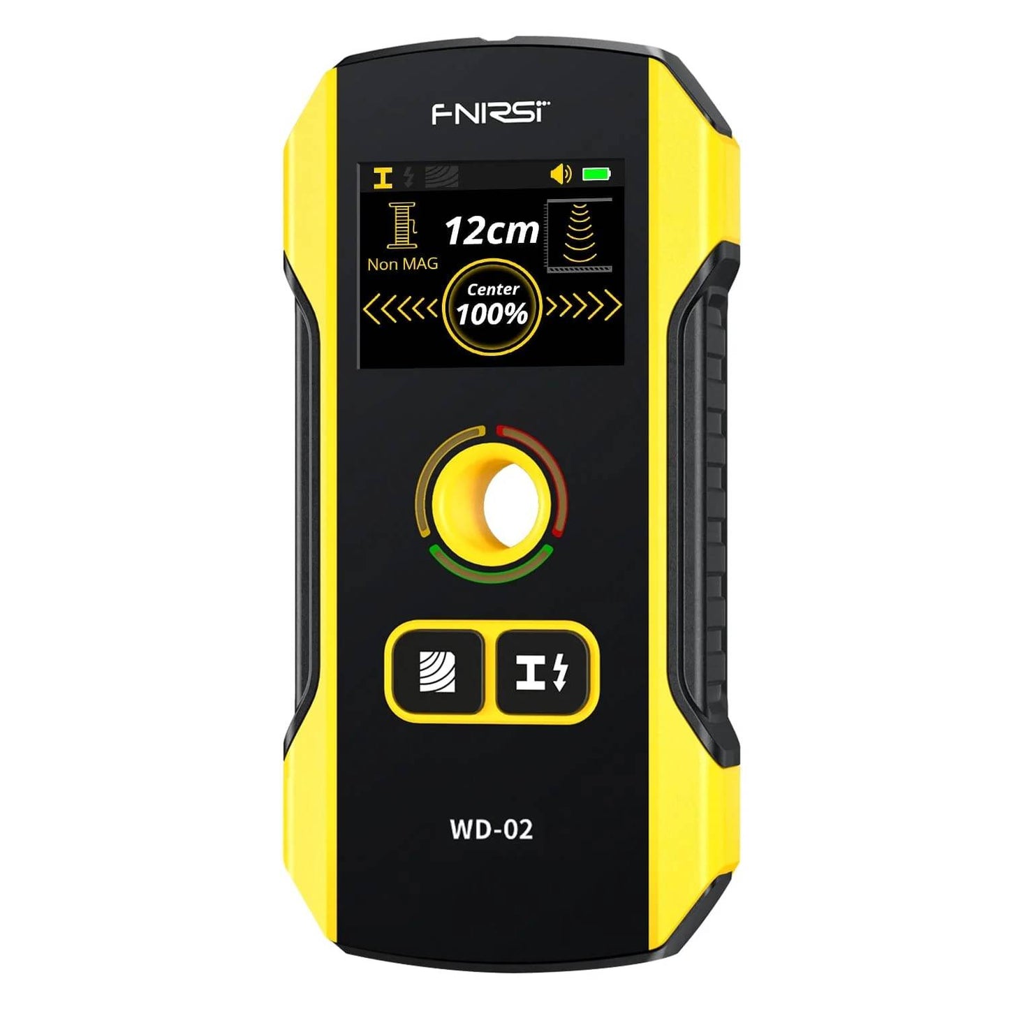 FNIRSI WD-02 Wall Detector Scanner 4-in-1 Wall Detector Scanner WD-02 Multi-Function Wall Scanner With Metal Detection For Safe Drilling & Hanging - Yellow - RS8378