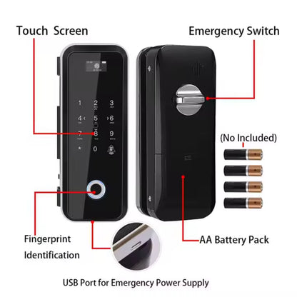 JD669T 4-in-1 WiFi Smart Access Lock All-in-One WiFi Fingerprint, Card, App, and Remote Access Solution for Secure, Keyless Entry