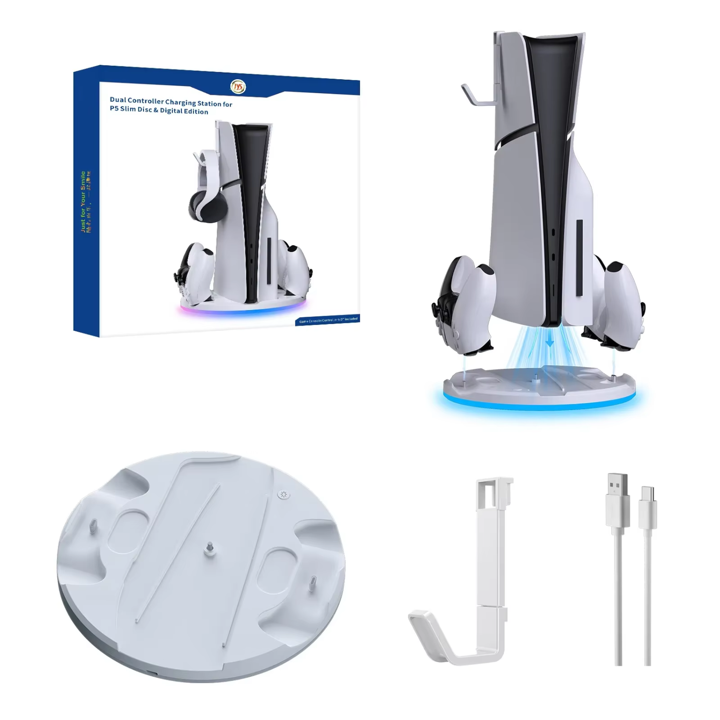 JYS Dual Controller Fast Charging Dock With Hanger