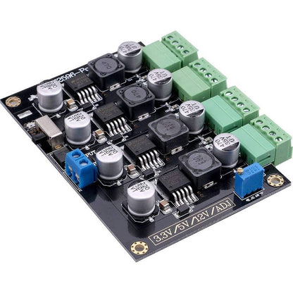 LM2596 4-Way Buck Converter DC-DC 5V-40V to 3.3V/5V/12V DC-DC Step Down Voltage Regulator Converter 3A Adjustable Volt Transformer Board Power Supply Module - RS1888