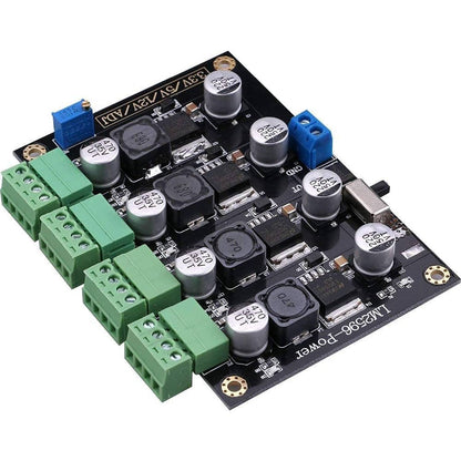 LM2596 4-Way Buck Converter DC-DC 5V-40V to 3.3V/5V/12V DC-DC Step Down Voltage Regulator Converter 3A Adjustable Volt Transformer Board Power Supply Module - RS1888