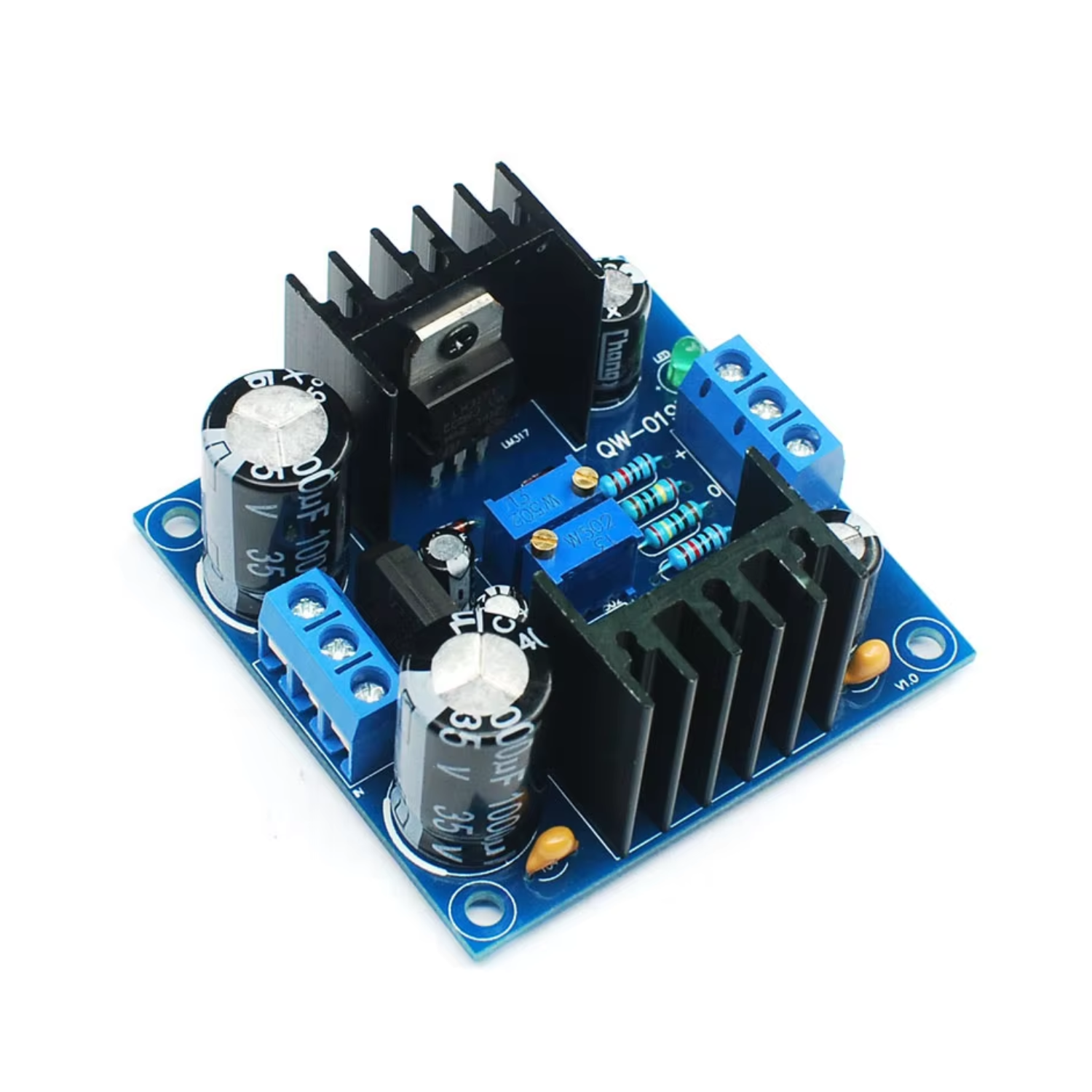 thumbnail image 2 of WZ-4 Adjustable Regulated Power Supply Board Kit - Based On LM317 & LM337 Voltage Regulators (Jooloyo Brand) 2 of 9