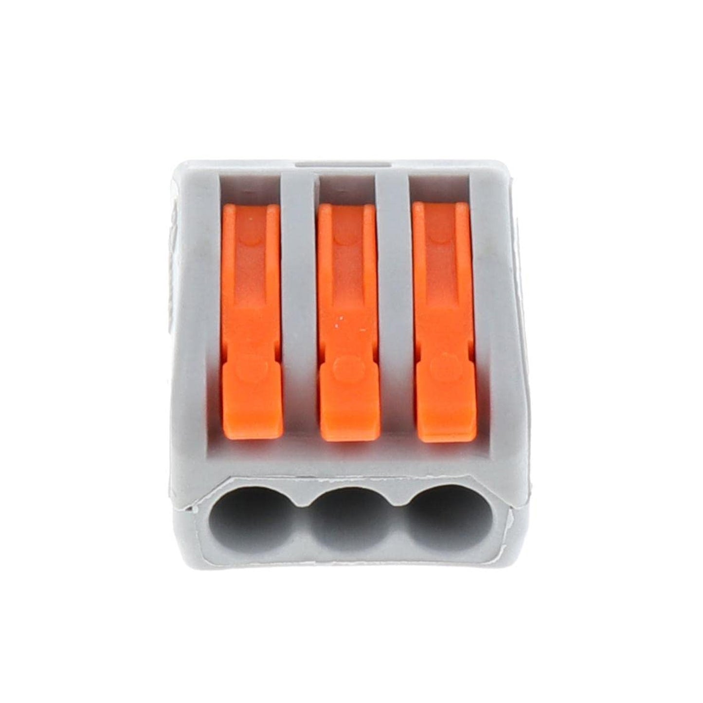 PCT-213 Wire Connector Terminal Block 0.08-2.5mm 3 Pole Wire Connector Reliable Spring Lock Lever for Cable Connection For Small Gauge Wires Easy-to-Use 3-Pin Terminal Block For Electrical Projects - RS3606