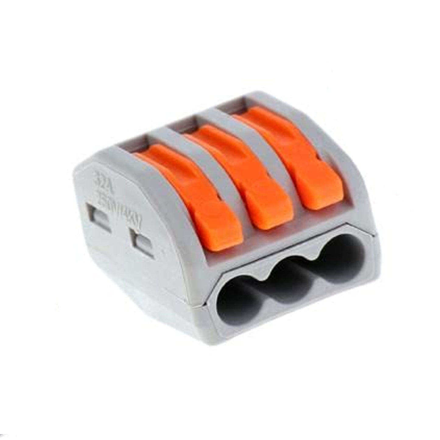 PCT-213 Wire Connector Terminal Block 0.08-2.5mm 3 Pole Wire Connector Reliable Spring Lock Lever for Cable Connection For Small Gauge Wires Easy-to-Use 3-Pin Terminal Block For Electrical Projects - RS3606